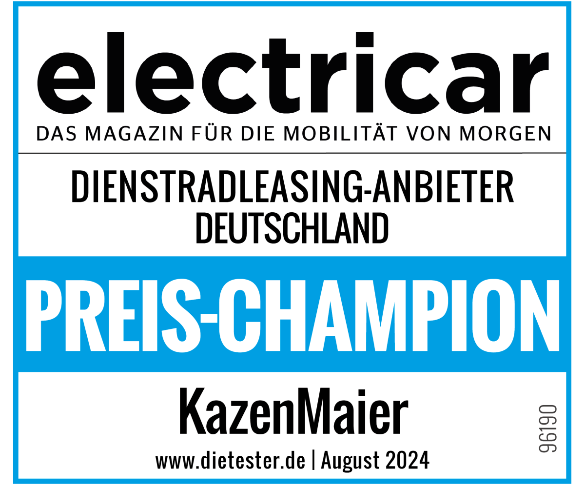 Electricar Awards von Electricar für die Kazenmaier Leasing als Preis-Champion